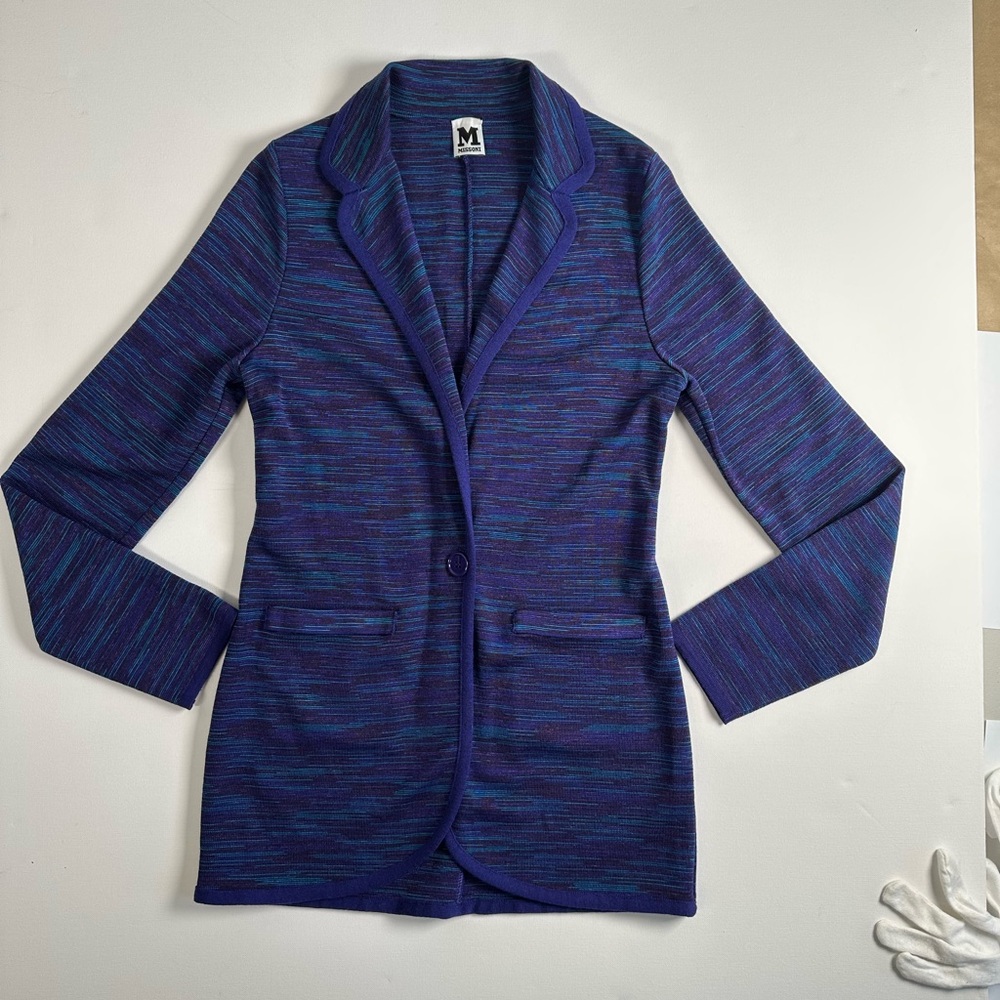 MISSONI Blazer, Blue & Purple, Luxury, Business, Confident, Career Woman XS